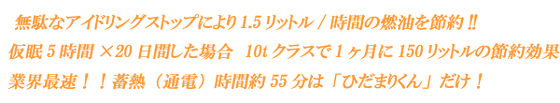 トラック用蓄熱式マット-ひだまりくん-